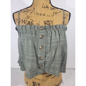 American Eagle Crop Tank Top Size Medium NWT!!  Green Pheasant Style